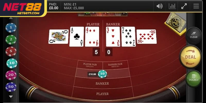 Tỷ lệ tính điểm thắng trong Baccarat được quy định chặt chẽ