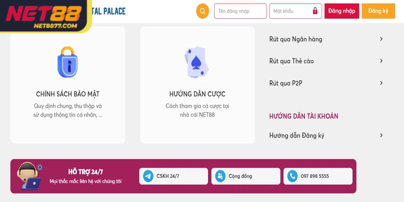 Anh em cược thủ cần truy cập trang web chính thức của Net88